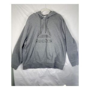 Reebok Mens 3XL Grey Hoodie Sweatshirt Delta Big Oversized Gym Fit Pullover